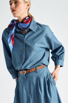 Chemise droite et souple en denim