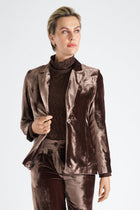Blazer marron panne de velours