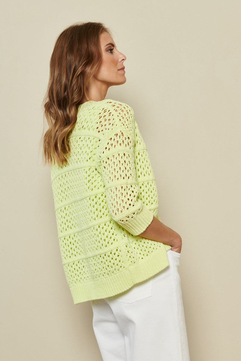 Yellow crochet cardigan