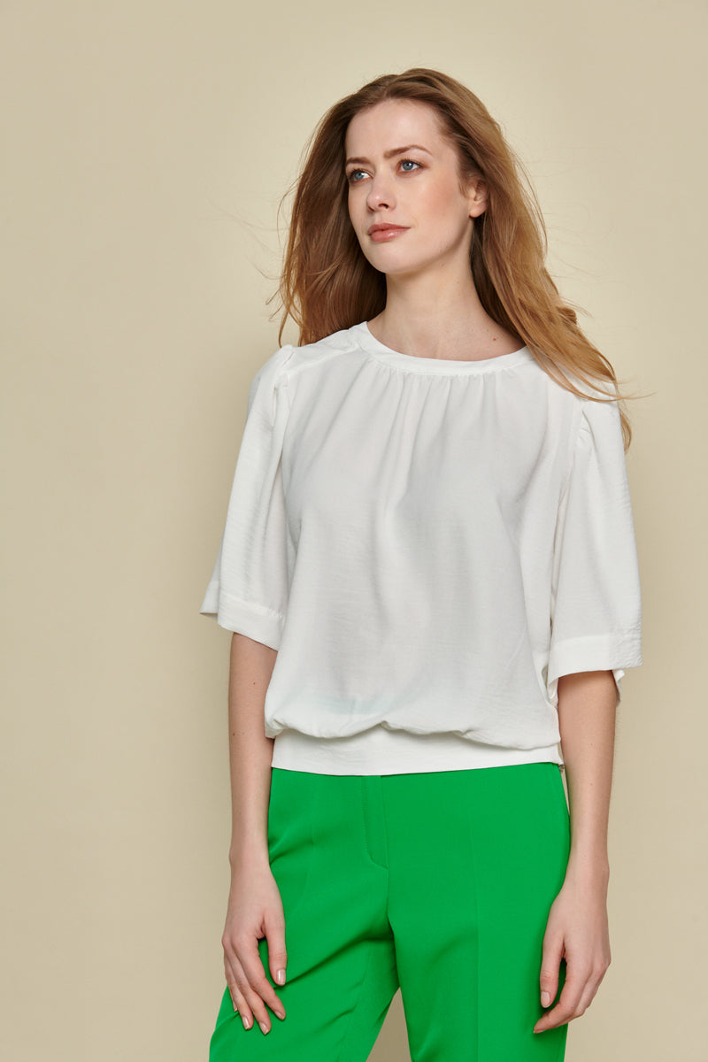 Tunic blouse in white