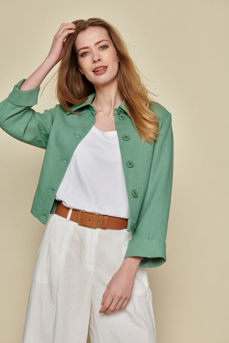 Jacket in water green