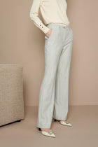 Bootcut trousers in light grey