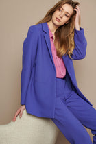 Trendy purple blazer