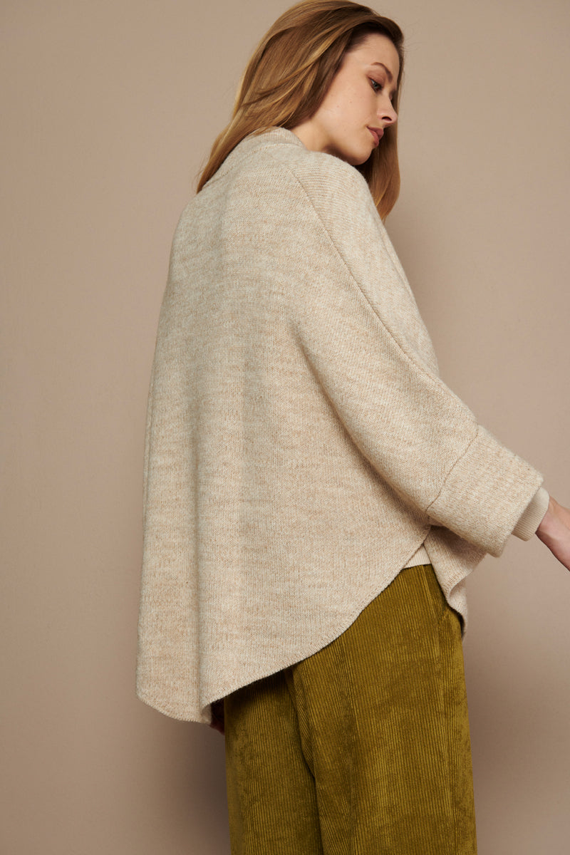 Beige cape with buttons 