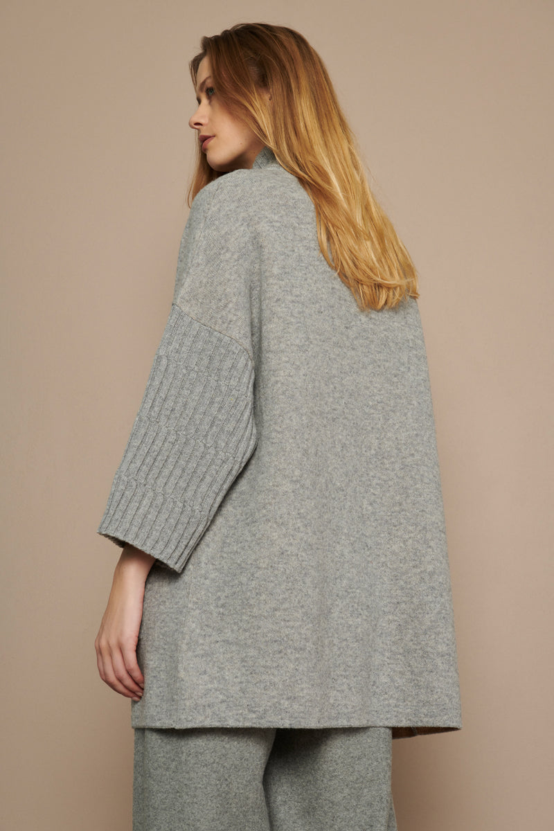 Poncho gris clair