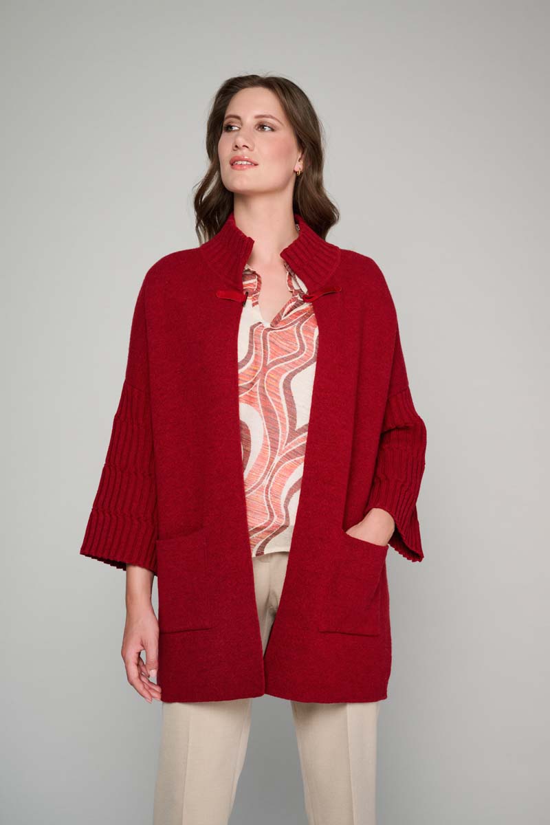 Cape in burgundy