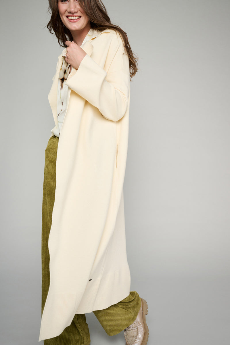 Long cardigan in ecru