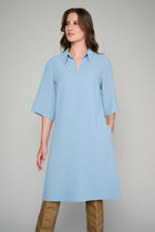 Loose shirt dress in light blue