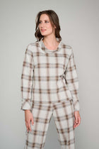 Tunic blouse in a tartan print