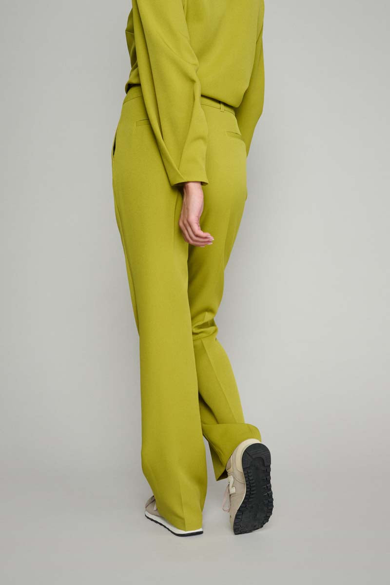 Bootcut trousers in moss green