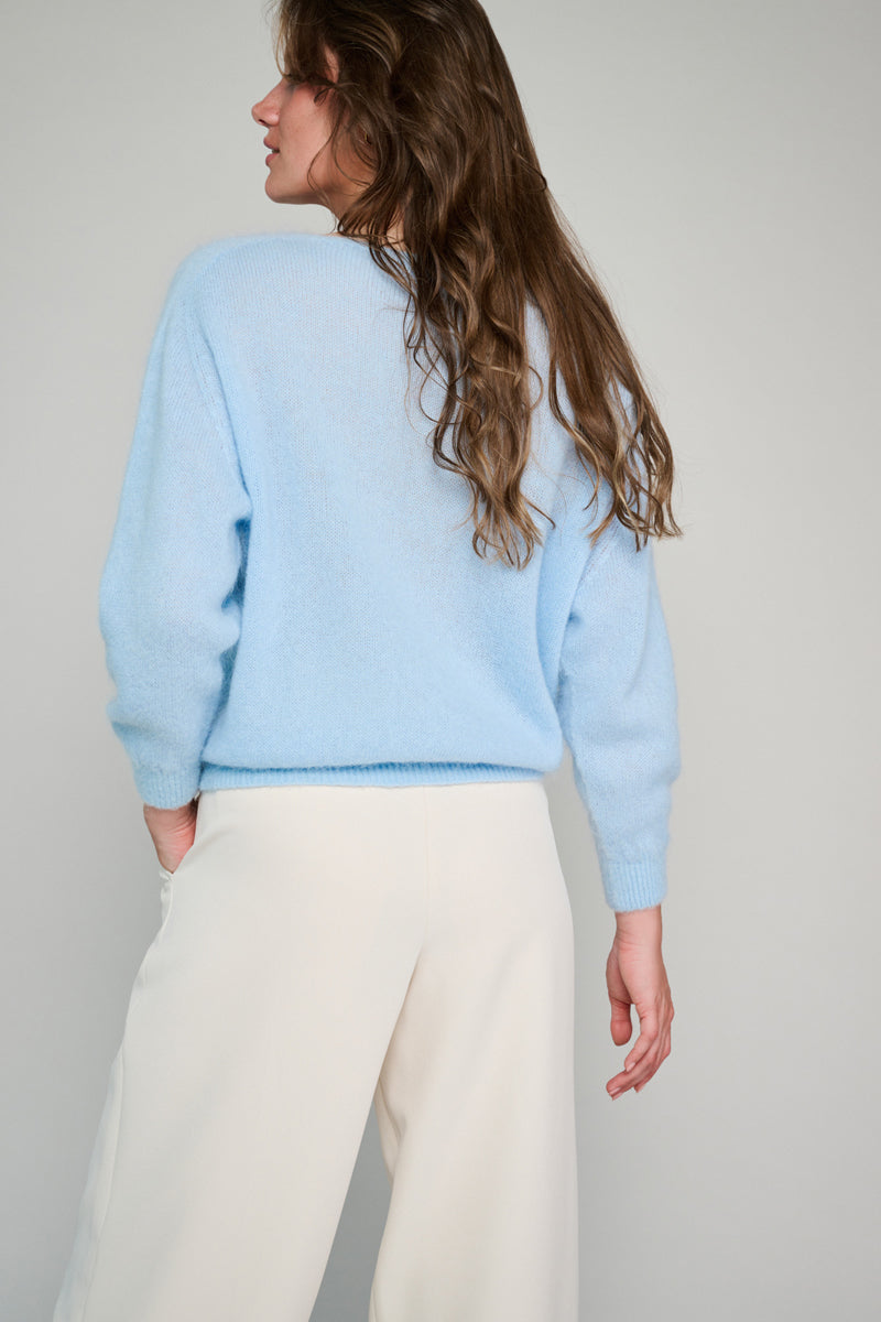 Casual light blue pullover