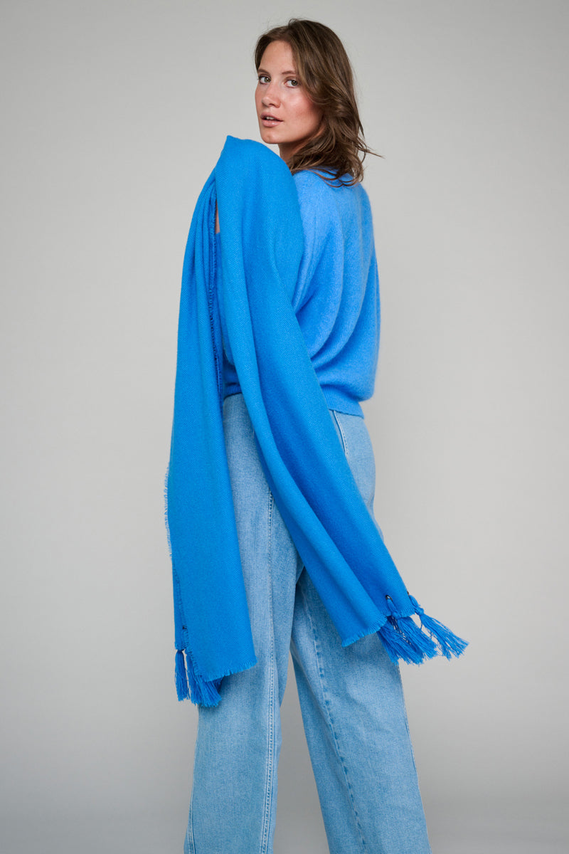 Sjaal in cobalt blauw