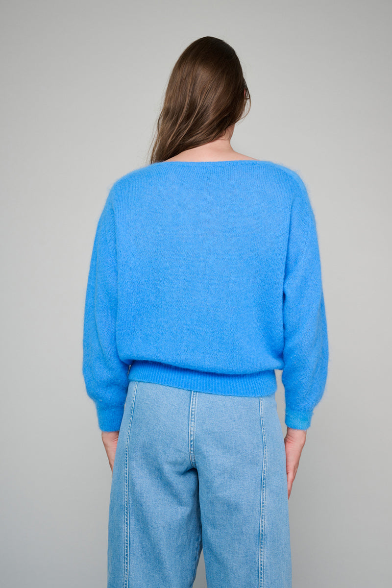 Pullover in cobalt blue