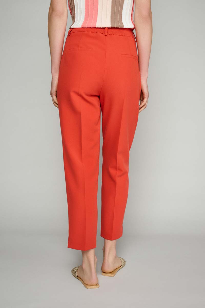 7/8 trousers in red coral