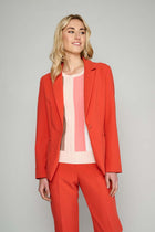 Trendy blazer in red coral 