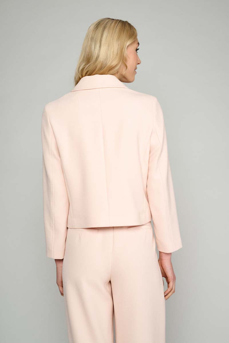 Fashionable short blazer in salmon pink