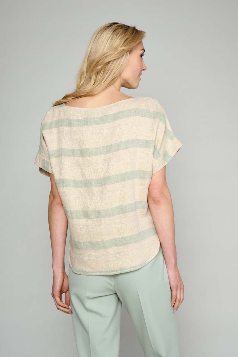 Trendy blouse in linen-cotton