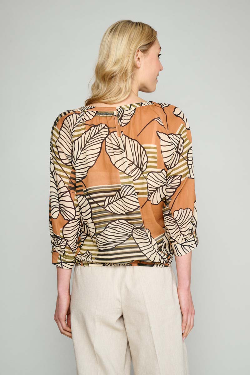 Cotton blouse with print 