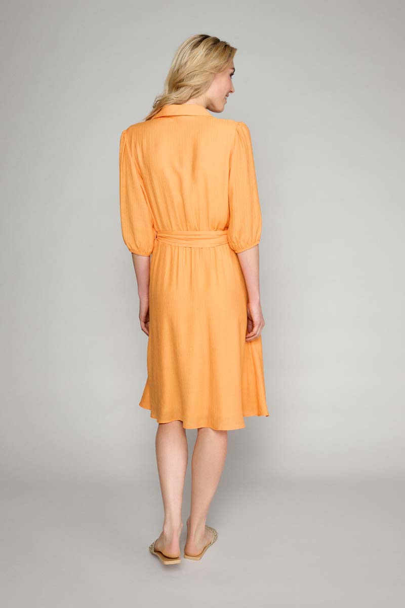 Flowing orange tunic dress
