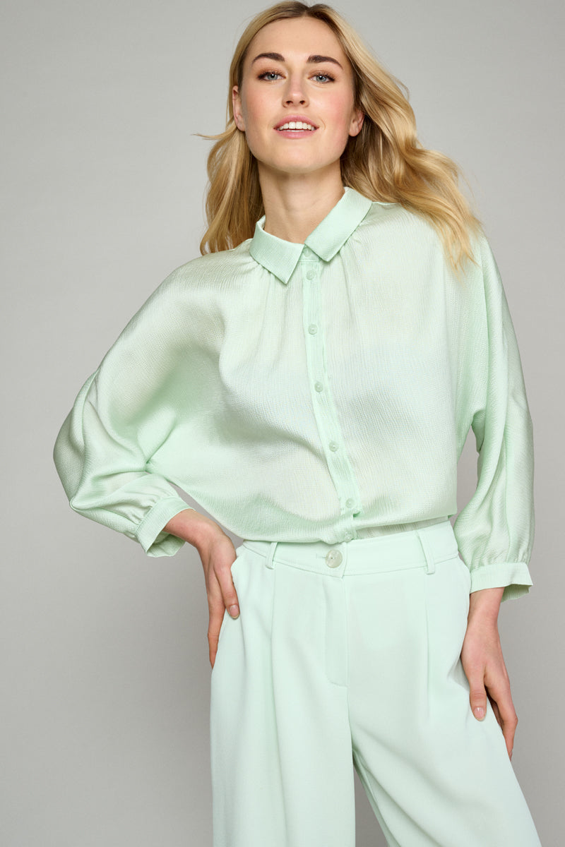Supple pastel green blouse 