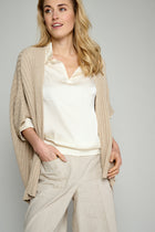 Beige knitted cardigan