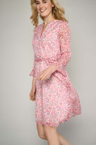 Tunic dress in soft voile with floral print 