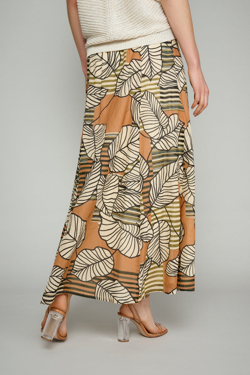 Elegant cotton skirt with print