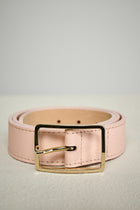 Belt in salmon pink leather
