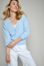 Knitted cardigan in blue