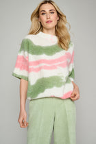 Tricolour knitted pullover