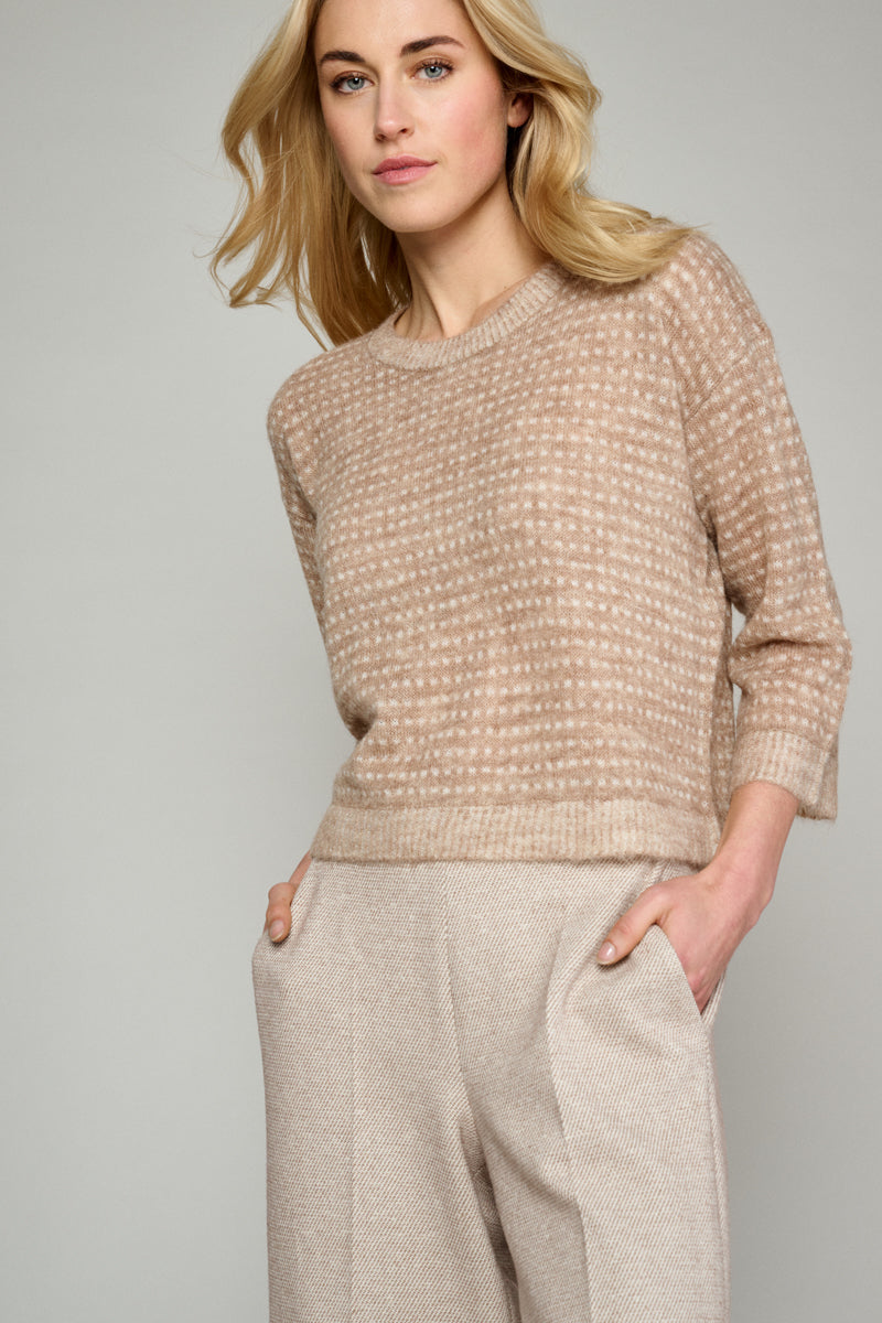 Bicolour knitted pullover