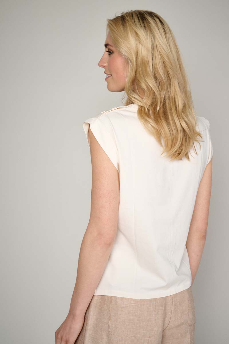 Cream color sleeveless top