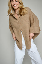 Beige cape with buttons