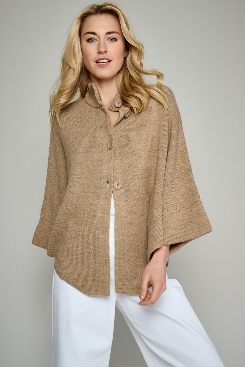 Beige cape with buttons
