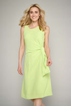 Supple flowing dress in lime green