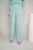 Wide mint green velour pants