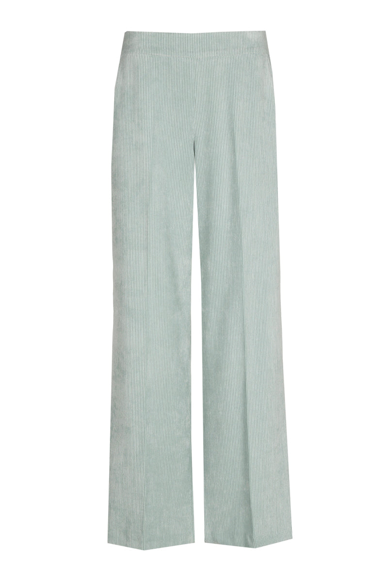 Wide mint green velour pants