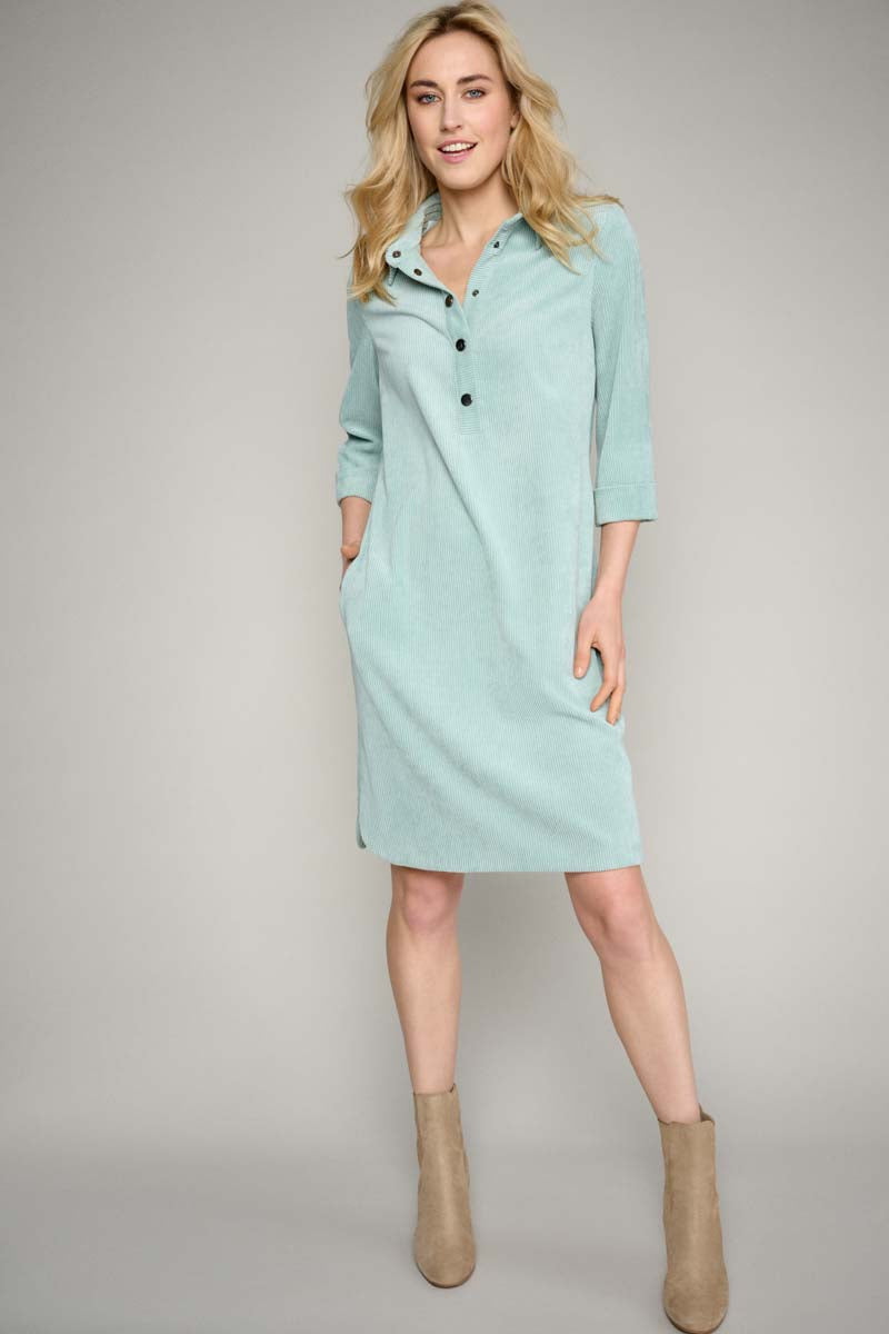 Mint green dress in velour