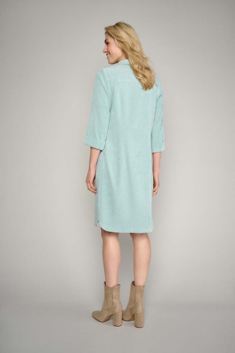 Mint green dress in velour