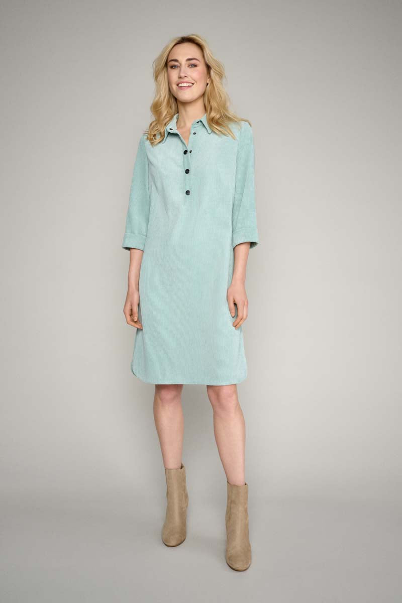 Mint green dress in velour