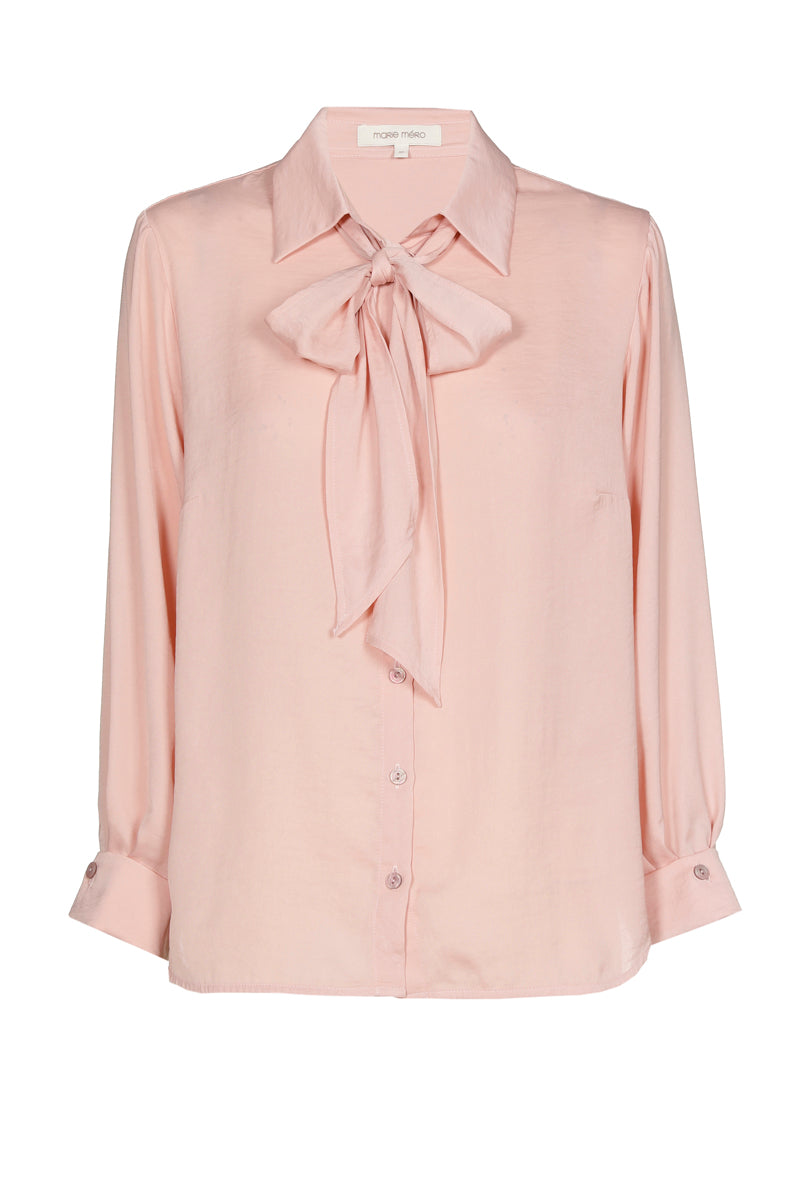 Pink blouse with bow