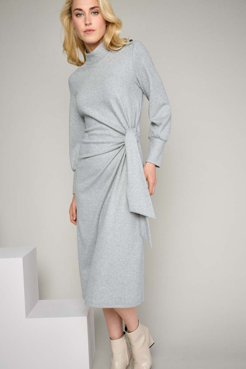 Fashionable long gray dress