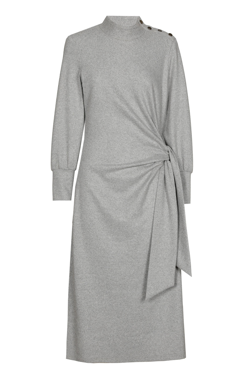 Fashionable long gray dress