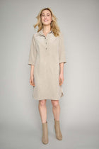 Beige dress in velour