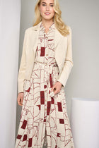 Beige dress with graphic print