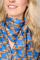 Scarf with abstract print