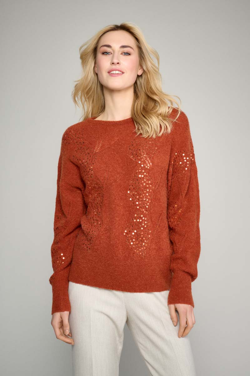 Copper colored trendy sweater