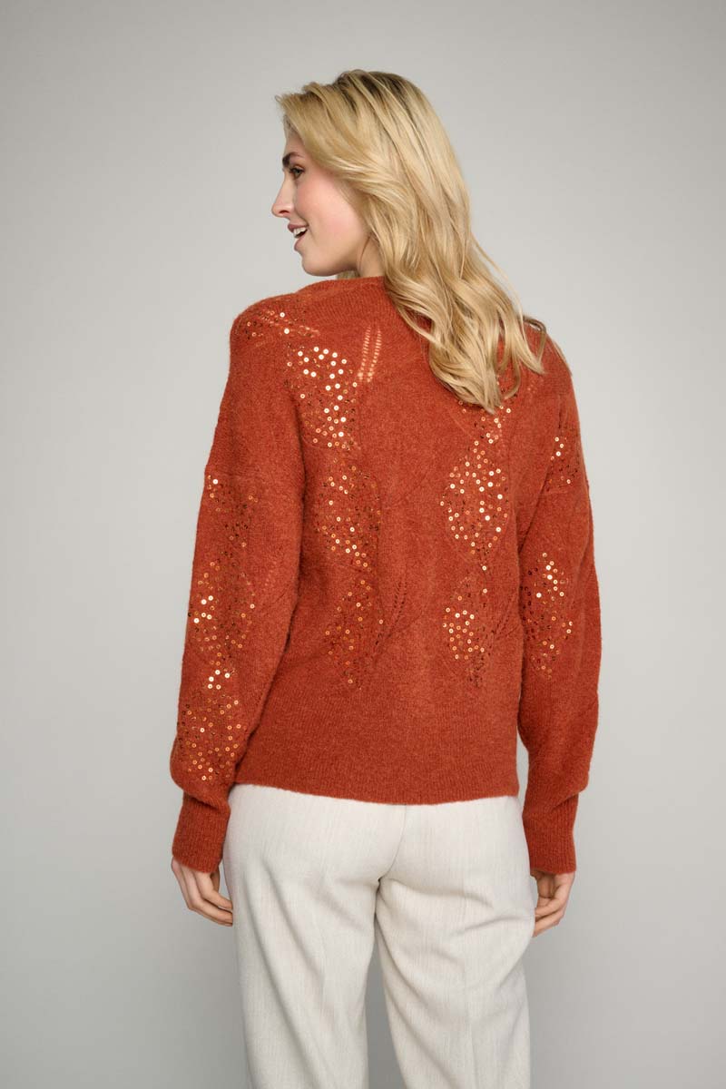 Copper colored trendy sweater