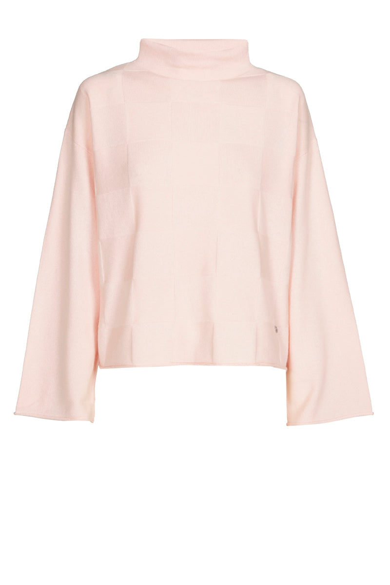 Pull tricoté rose