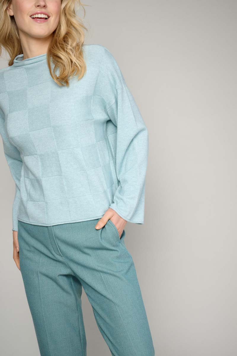 Mint green knitted pull